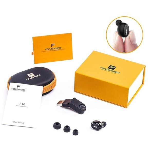 FOCUSPOWER F10 Mini Bluetooth Earbud - 6 Hour Playtime - iPhone and Android - Picture 1 of 3